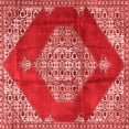thumbnail image 1 of Ahgly Company Indoor Square Medallion Red Traditional Area Rugs, 7' Square, 1 of 4