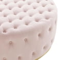 thumbnail image 5 of Modway Ensconce Tufted Performance Velvet Fabric Round Ottoman in Pink, 5 of 7