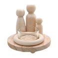 thumbnail image 2 of Puntoco Candelabros de madera con temática de hoguera familiar, acogedores adornos para el hogar, candelabros que añaden calidez a las reuniones familiares, 2 of 6