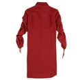 thumbnail image 2 of bar III Womens Ruched Tunic Blouse, Red, Medium, 2 of 2