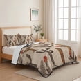 thumbnail image 5 of Queen Quilt Set 90''x96'', Vintage Cactus Lightweight Bedspread Coverlet Set with 2 Pillow Shams, Farmhouse Retro Brown Summer Botanical Breathable All Season Quilt Bedding for Bedroom/Guest Room, 5 of 9