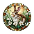 thumbnail image 2 of Uutvmp Stained Glass Suncatcher Rabbit and Flowers Handmade Window Hangings Colored Glass Suncatcher Crafts Kits for Indoor Garden Christmas Decoration, 2 of 7