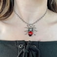 thumbnail image 5 of Gothic Spider Necklace for Women & Men â Vintage Silver Eye Pendant, Punk Halloween Jewelry, Witch Vampire Choker Chain Gift, 5 of 5