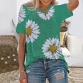 thumbnail image 1 of Pntutb - Camiseta de manga corta con cuello redondo y estampado de margaritas para mujer Pntutb Pntutb-329, 1 of 4