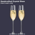 thumbnail image 4 of Mfacoy Mr. & Mrs. Champagne Flute Set, Wedding Decor - His and Hers, Wedding Toasting Glasses for Engagement Celebrations, Bridal Shower and Registry Idea, Tall Wine Glasses for Bride and Groom Gifts, 4 of 7
