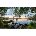 thumbnail image 2 of Keller 32x21 White Modern Wood Framed Museum Art Print Titled - Lake view, 2 of 4