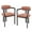 Orange, variant on Hassch 2-Pack Modern Accent Dining Chairs, Beige Linen Fabric Upholstered Armchairs with Ergonomic Back, Comfortable Padded Seat, Matte Black Metal Legs