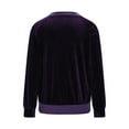 thumbnail image 5 of Byworldtasic Velour Sweatshirts for Women Crewneck Long Sleeve Casual Pullover Soft Warm Shirts Velvet Tops, 5 of 6