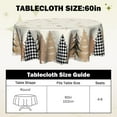 thumbnail image 5 of Xmas Tree Plaid Round Tablecloth Winter Table Cloth Polyester Snowflake Tablecloth Table Decorations for Dining Farmhouse Party Picnic 60 Inch, 5 of 8