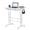 White, variant on Edx Dual Desktop Height Adjustable Rolling Desk with Wheels, Treadmill Desk for Walking Pad, Mobile Computer Table with Cup Holder for Home Office Bedroom Living Room, Rustic Brown