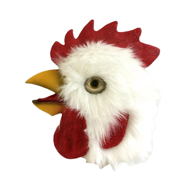 Máscara de cabeza de gallo, disfraz de Halloween, látex, divertido cosplay, máscara de pájaro, tocado de gallo para juego de rol, disfraz de Navidad