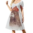 thumbnail image 3 of Vestido de lujo de manga corta con el mago de los regalos del rey molleja, el lagarto, elegantes vestidos, 3 of 7