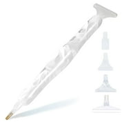 HsdsBebe Resin Diamond Painting Pen for Adult,White Curvy Body Pen Diamond Art Accessories Kits,5D DIY Acrylic Applicator Accessories Gem Jewel Wax Picker Tool