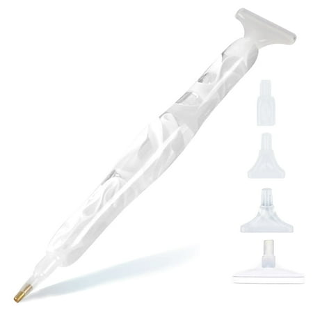 HsdsBebe Resin Diamond Painting Pen for Adult,White Curvy Body Pen Diamond Art Accessories Kits,5D DIY Acrylic Applicator Accessories Gem Jewel Wax Picker Tool