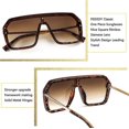 thumbnail image 2 of (double Tranches De Th Dans Un Cadre De Fleur De Haricot) Lunettes De Soleil Monobloc Classiques Sans Cadre Au Design Rtro Exquis Pour Hommes Et F, 2 of 5