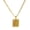 A, variant on A-Z Square Initial Pendant Necklace for Men Women Stainless Steel NK Chain Minimalist Alphabet Charm Choker Modern Geometric Letter M