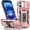 Pink, variant on KOMI Case for 16 iPhone Phone Case iPhone 16 Case with Kickstand Ring Holder, with Camera Cover, with Magnet Car Mount Function, for iPhone 16 Navy Blue
