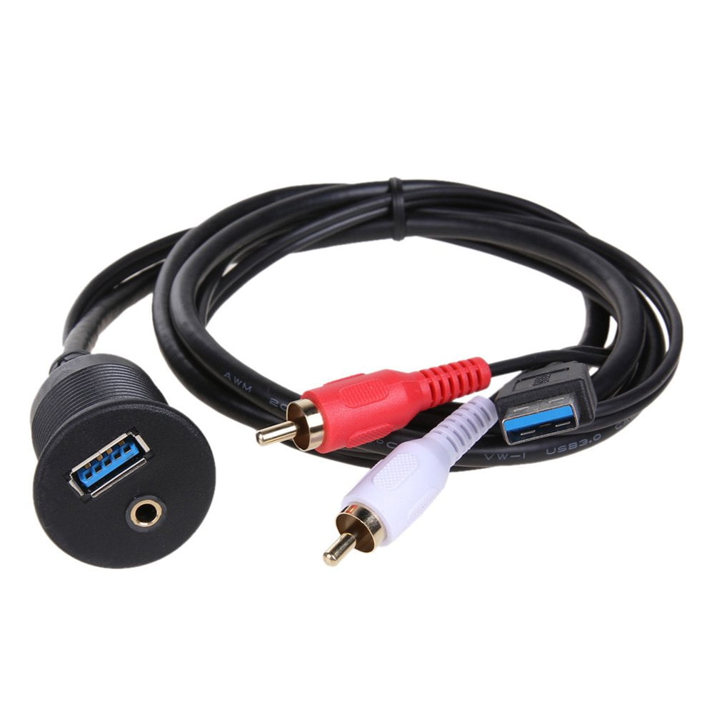 Car Dashboard Flush Mount Installation Kit HDMI Male to Female AUX Cable 1M 3FT 