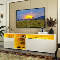 YouLoveIt Black/White TV Stand for 65/70 Inch TV, Modern TV Cabinet Living Room TV Console Table with Storage Drawers, Entertainment Center for Living Room