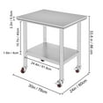 thumbnail image 2 of KFFKFF Stainless Steel Work Table with Wheels 24 x 30 Prep Table with casters Heavy Duty Work Table for Commercial Kitchen Restaurant Business (24 x 30 x 32 inch), 2 of 8
