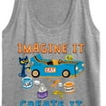 thumbnail image 3 of Pete The Cat - Imagine It Create It Race Car - Women's Racerback Tank Top, 3 of 6