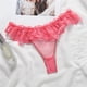 thumbnail image 4 of Lace T-Back Panties Women Transparent Mesh G-String Fashion Embroidery Underwear See-Through Tiny Thong Tangas De Mujer, 4 of 5