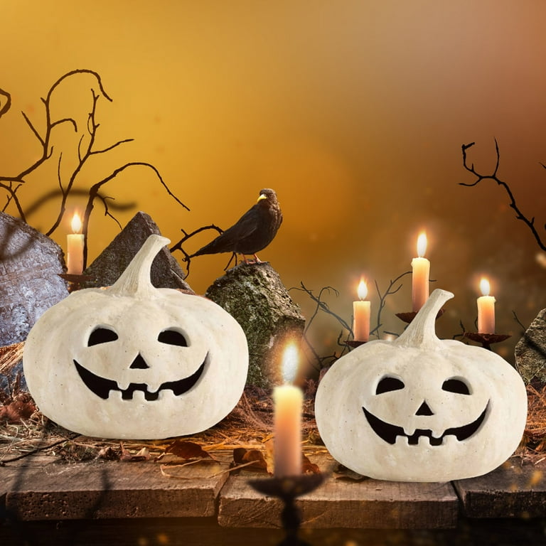 Happy Haunting Seagrass & Metal Pumpkin 2025 NEW Halloween