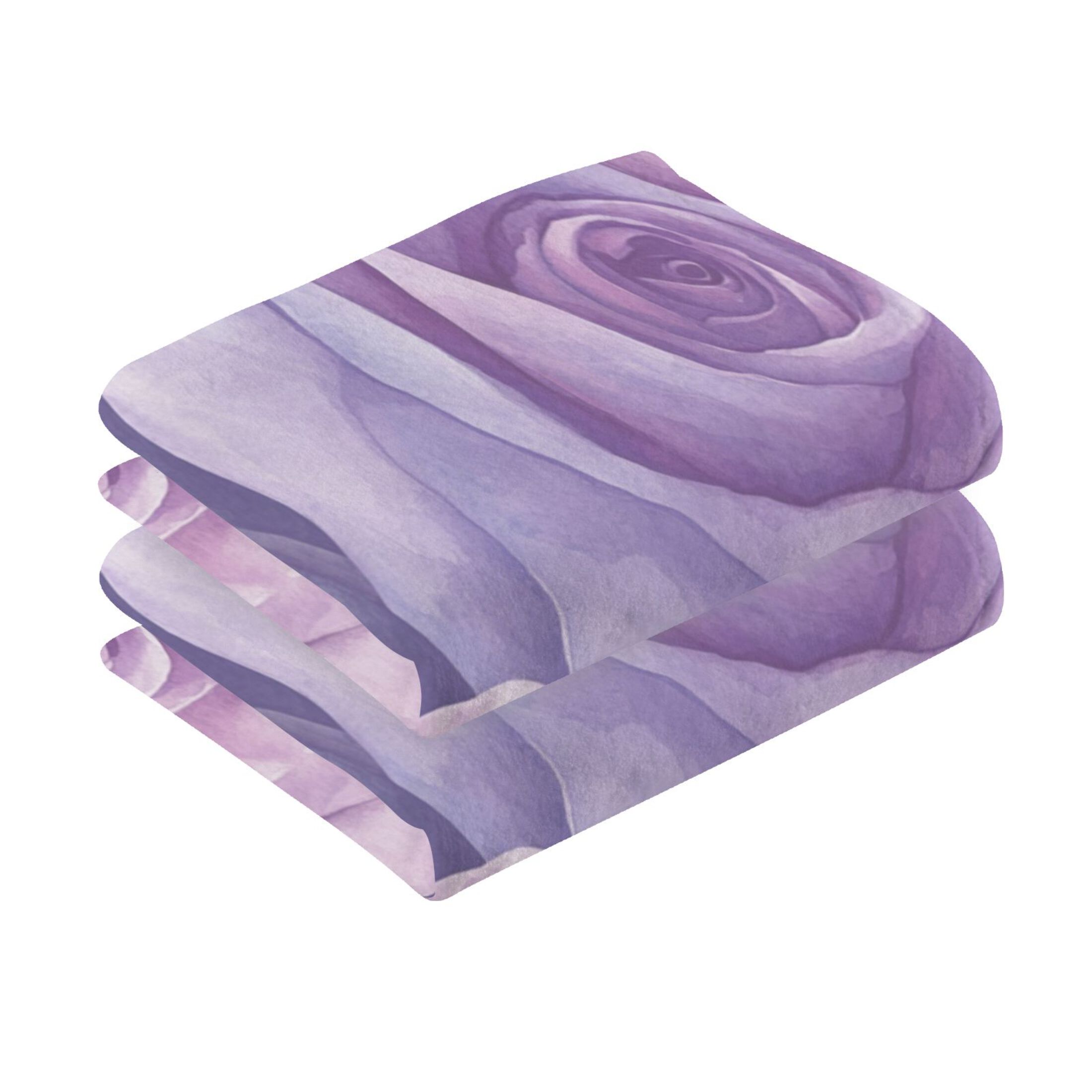 Cotton Towel Two-Piece 16x28 Inch One Sizex2 Face Towel Set Towel Set Cotton Hand Bath Towel Bathroom Beach Lavender Roses