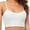 White, variant on Sociala Crop Solid Tank Tops With Shelf Cup Camisole For Women
