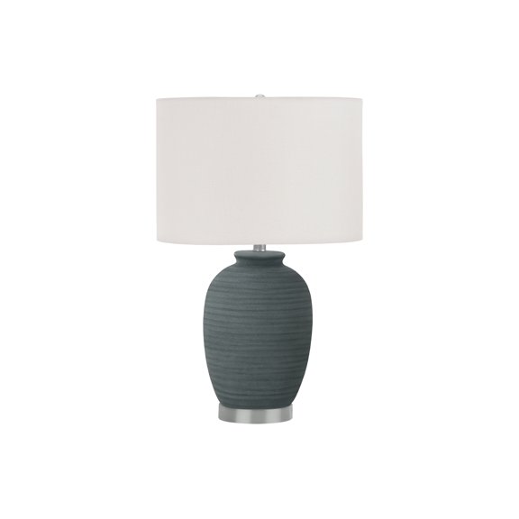 Lighting Fixtures Lighting, 24"h, Table Lamp, Blue Ceramic, Ivory / Cream Shade, Contemporary,Table Lamps