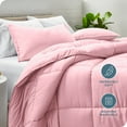 thumbnail image 2 of Bare Home Down Alternative Comforter Set - 3-Pieces - All Seasons - Queen, Light Pink, 2 of 8