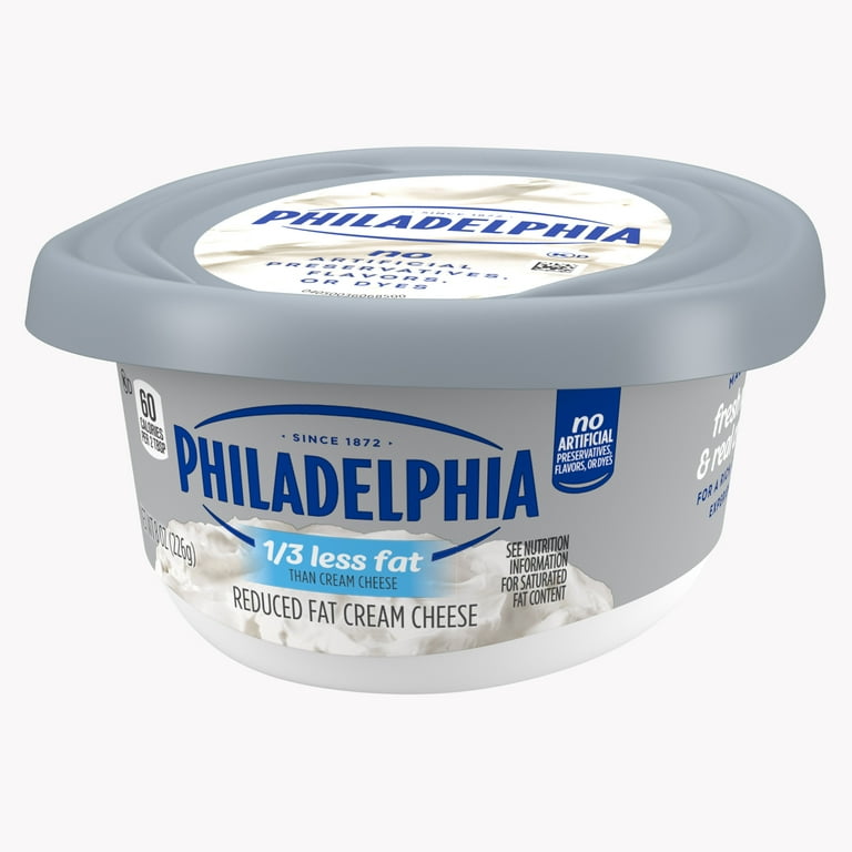 Philadelphia Reduced Fat Cream Cheese Spread, 8 oz Tub - Walmart.com