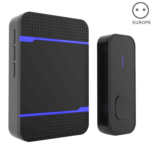 CAROOTU 300M 5 Volume Wireless Doorbell Transmitter+Receiver Home Door Bell Set with 55 Ringtones