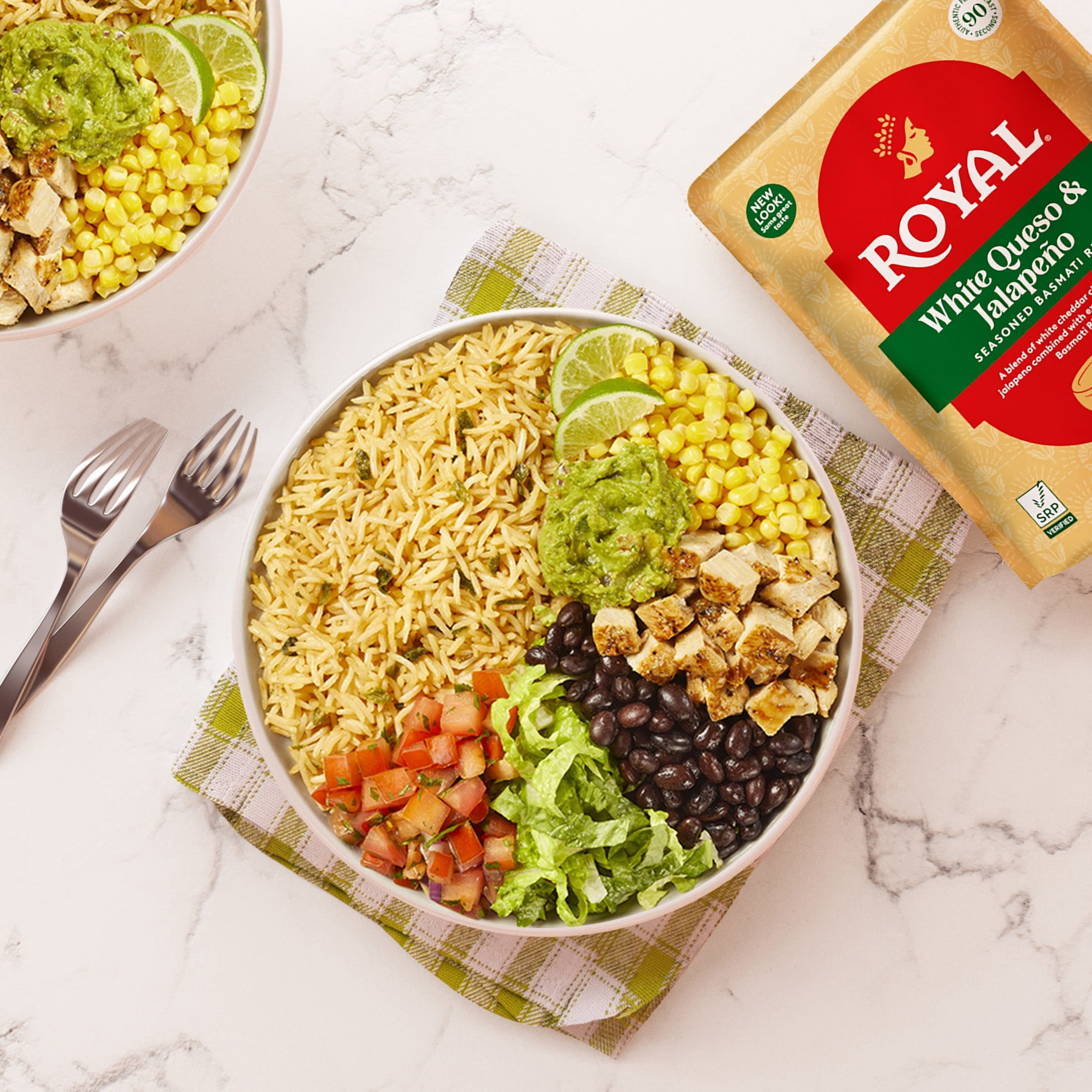 Royal White Queso & Jalapeno Basmati Rice - Ready to Heat Basmati Rice - 8.5 oz Microwaveable Pouch