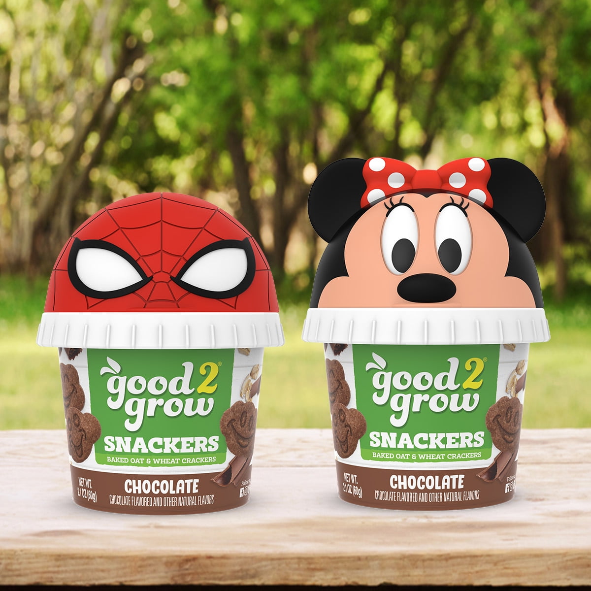 2 pack) good2grow 2oz Chocolate Snackers (Character Tops Vary