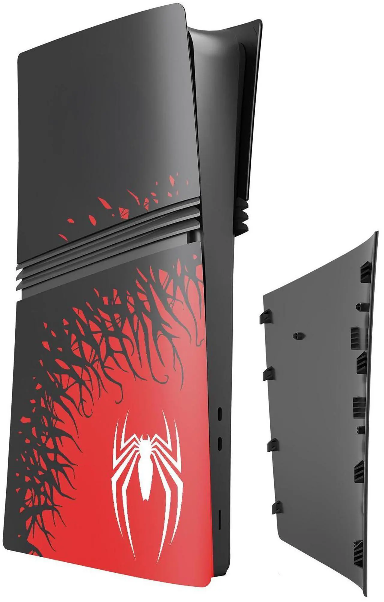 Faceplate for PS5 Pro Edition Edition Case Cover Shell Spider Face Plates For Playstation 5 Pro Edition Console Replacement Accessory Anti-Scratch Dust Cover Skin Protector