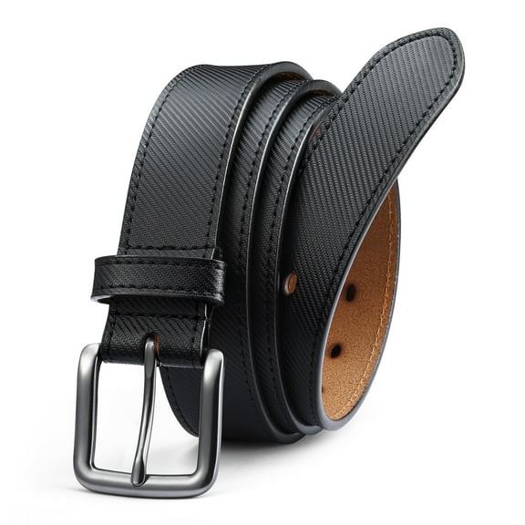 YOETEY Mens Belt Leather Belt for Jeans, Casual and Dress, Classic Style 1 3/8"(35mm)