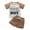 Caramel, variant on URMAGIC 2PCS Toddler Baby Boys Daddy's Boy Short Sleeve Tshirt Shorts Summer Outfits