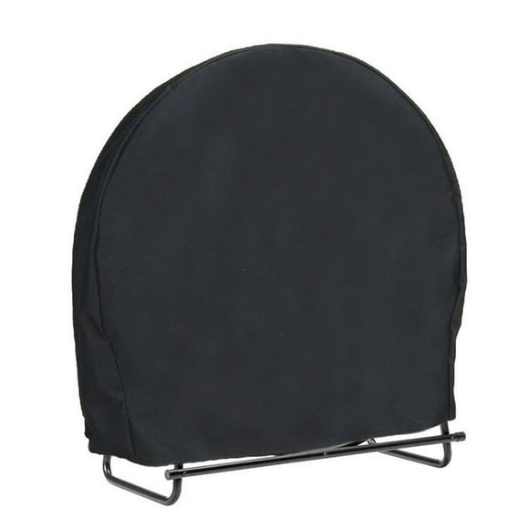 pitrice Firewood Log Rack Cover Firewood Log Hoop Cover Weather-Resistant Cover for Home black