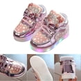 thumbnail image 2 of Children Girls LED Lights Up Shoes Wear-resistant Luminous Flashing Sneakers for Girls, 2 of 5