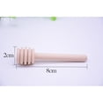 thumbnail image 2 of HAKIDZEL Honey Stirrer Server Wooden Honey Dipper Sticks Light Brown 30PCS for Wedding Favors, 2 of 8