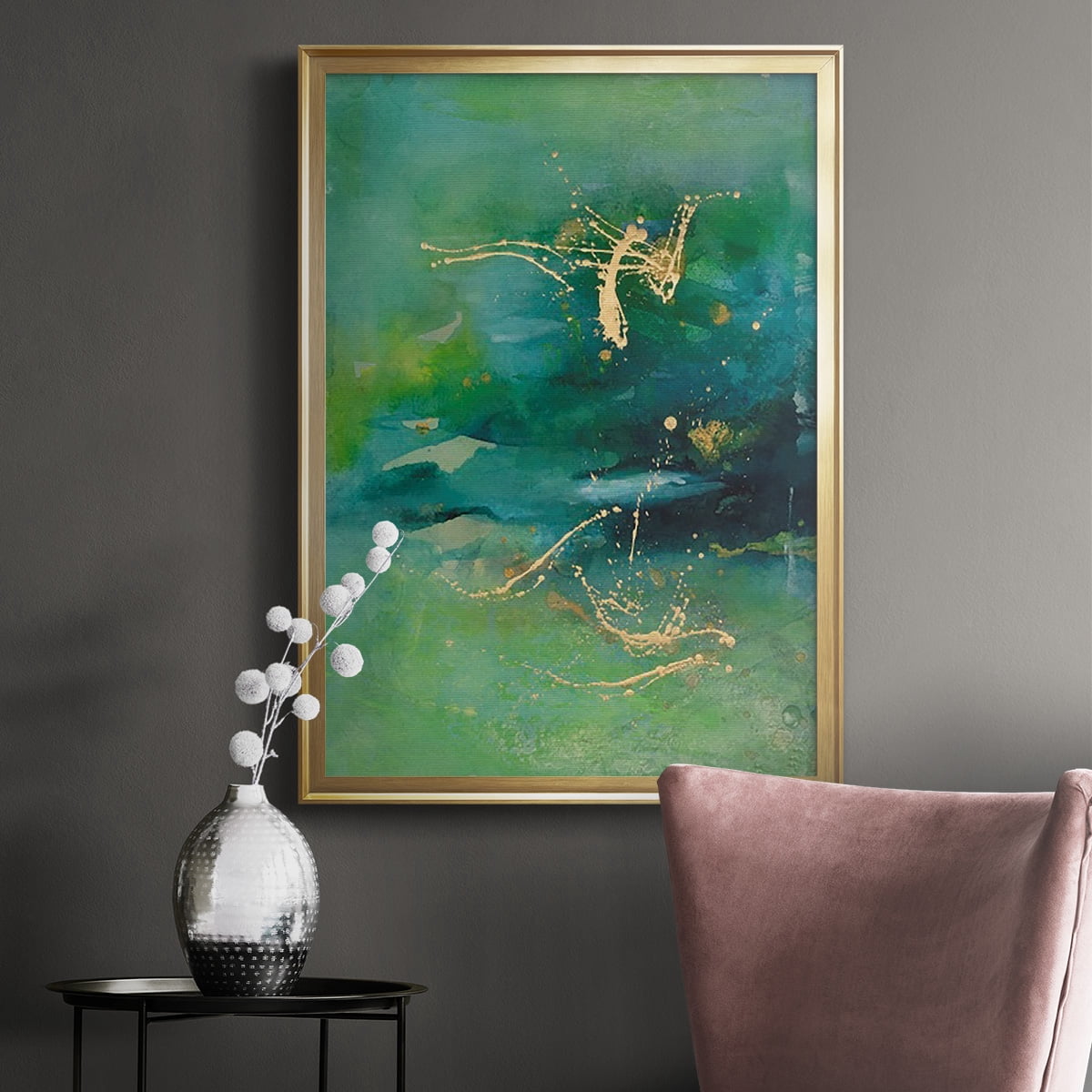Peaceful Diptych II Premium Framed Print, in Gold, Black, or Silver - Ready to Hang