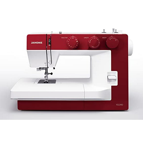 1522RD Janome Sewing Machine: 22 stitches including 1-Step Buttonhole, Easy Auto Needle Threading with All Metal Hook, All Metal Bobbin Case, All metal Shuttle, Cast Aluminium Frame
