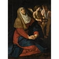 thumbnail image 3 of Gerard Seghers 14x18 Black Modern Framed Museum Art Print Titled - The Virgin in Prayer at the Foot of the Cross, with Crying Angels, 3 of 5