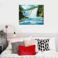 thumbnail image 5 of BCIIG Waterfall River Blue Sky Canvas Wall Art Print for Living Room Bedroom Home Office Decor 16x12in, 5 of 6