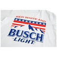 thumbnail image 3 of Busch 852312-medium Mens Light Red White & Busch Light Mountains T-Shirt, White - Medium, 3 of 4