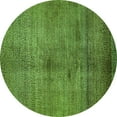 thumbnail image 1 of Ahgly Company Indoor Round Abstract Green Modern Area Rugs, 7' Round, 1 of 4