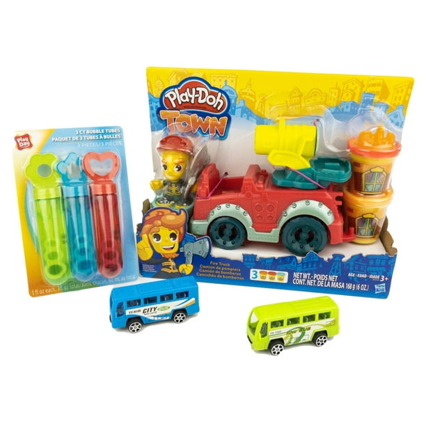 Play-Doh Wheels, Camion de pompier avec 2 pots de pâte à modeler