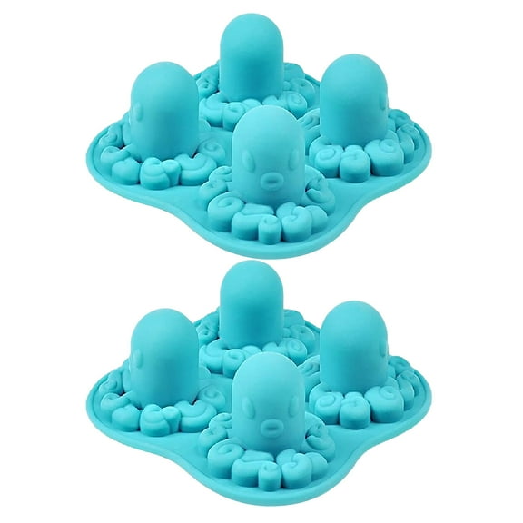 Yika Clearance Ice Cube Trays Octopus/ Shape Ice Cube/ DIY Mould Pudding Jelly Tray Home DIY Cocktail 2PC