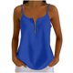 thumbnail image 2 of Neewe Women's Zipper V-Neck Sleeveless Summer Tops Business Casual Work Tunic Tank Tops Dressy Blouse Shirt, 2 of 8